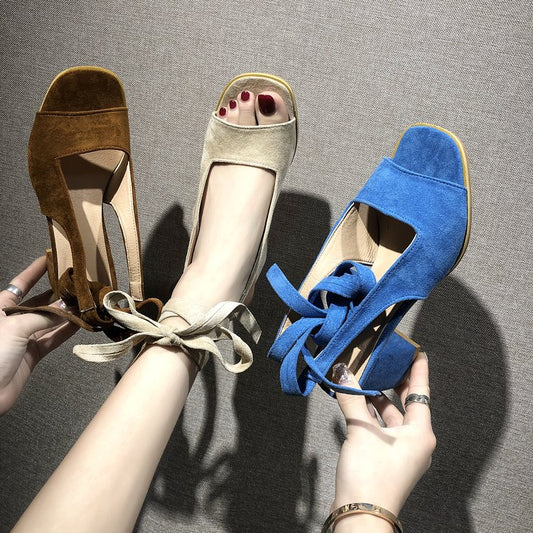 Sandalias con Cordones Ajustables