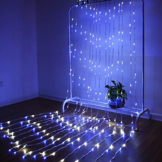 Lámpara LED Cascada Acuática con Luces de Estrella