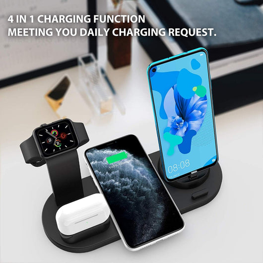 Soporte de Carga Triple para Apple Watch, AirPods y iPhone - Image 4