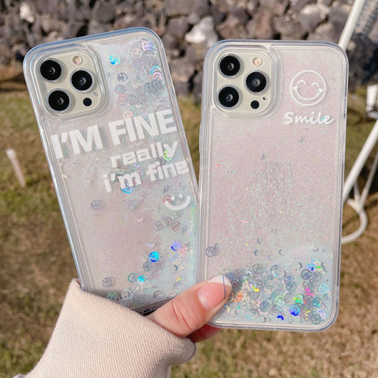 Funda Protectora con Efecto Quicksand y Brillo Acrílico