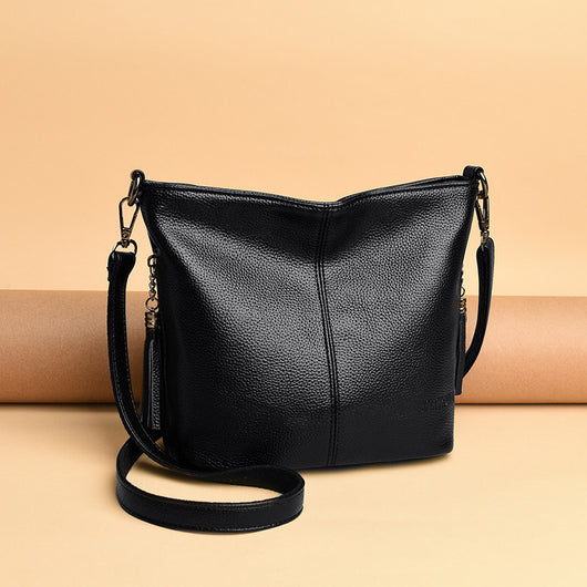 Bolso Bandolera Mujer de Gran Capacidad con Detalles de Borlas