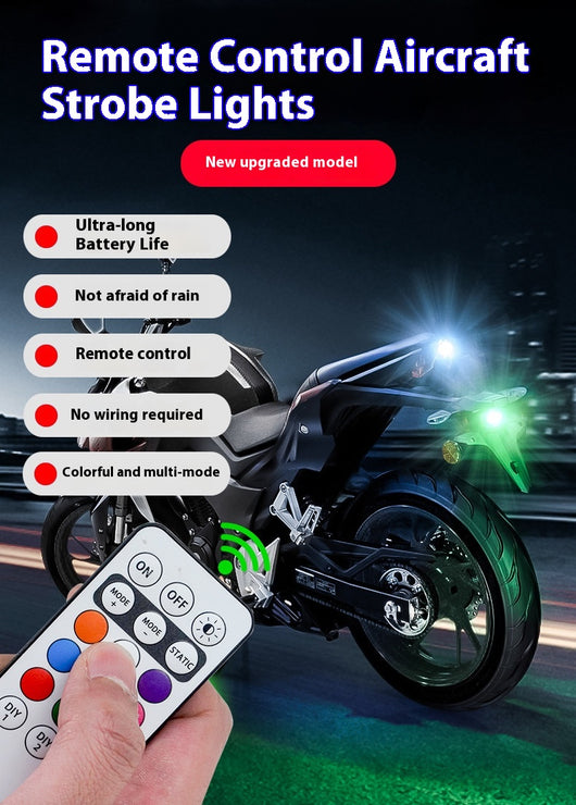 Luz de Advertencia Inalámbrica para Motocicleta con Control Remoto - Image 12