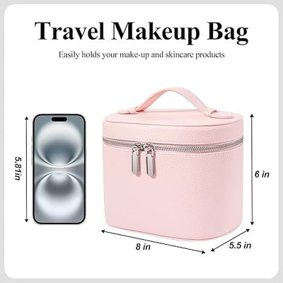 Bolsa de Cosméticos Grande de Cuero con Cierre Elástico - Image 10