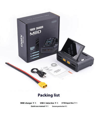 Cargador Dual M8D con Pantalla Táctil Color - Entrada de Alta Potencia para Drones - Image 6