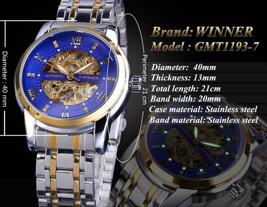 Reloj Mecánico Impermeable con Diseño Calado para Hombre - Image 38