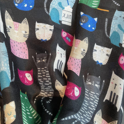 Pañuelo de Algodón y Lino con Diseño de Gata Adorable - Image 23
