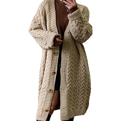 Cardigan Suelto de Punto Liso de Largo Medio - Image 12