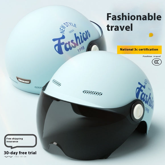 Casco Moto Semintergral Batería Universal Cuatro Estaciones