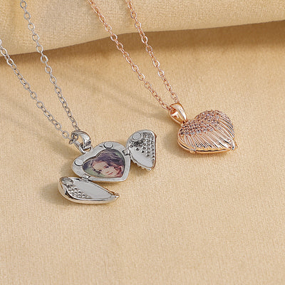 Cadena de Clavícula con Marco de Corazón de Diamante