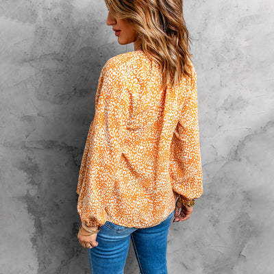 Blusa de Gasa Bordada con Cuello Redondo y Mangas Farol - Image 5