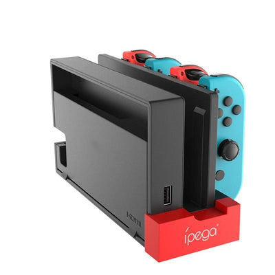 Red and black ípega charging dock for Nintendo Switch Joy-Cons, designed to charge multiple controllers. - Image 13