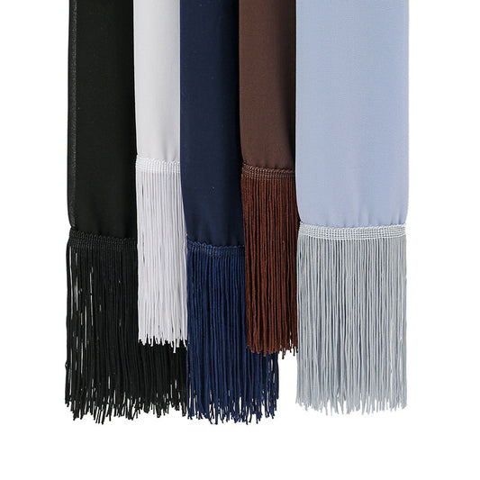 Pañuelo Decorativo de Gasa Perla con Flecos Largos - Image 2