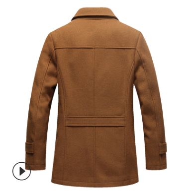 Abrigo Ejecutivo de Invierno para Hombre - Gabardina Gruesa con Doble Cuello - Image 6