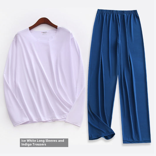 Pijama Hombre Manga Larga Corta Verano - Conjunto Ultradelgado Transpirable - Image 8