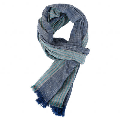 Bufanda Hombre Rayas Primavera Verano - Diseño Bicolor Versátil - Image 10