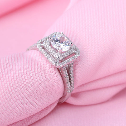 Anillo de Matrimonio para Parejas con Diamante Simulado de 1 Quilate - Image 3