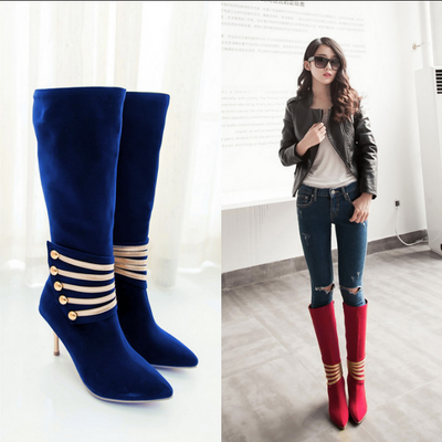 Botas Martin de Tacón Fino Elegantes con Cierre Lateral para Mujer