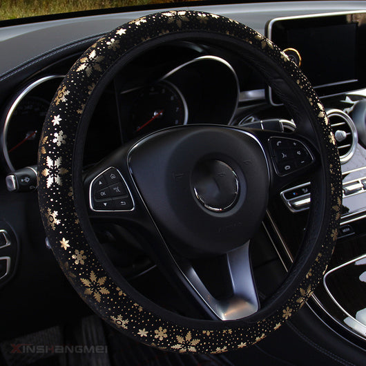 Volante de Auto Dorado con Diseño de Copo de Nieve - Image 9