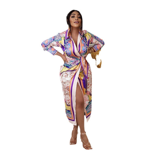 Camisa Larga Estilo Étnico Africano con Estampados Tradicionales - Image 6