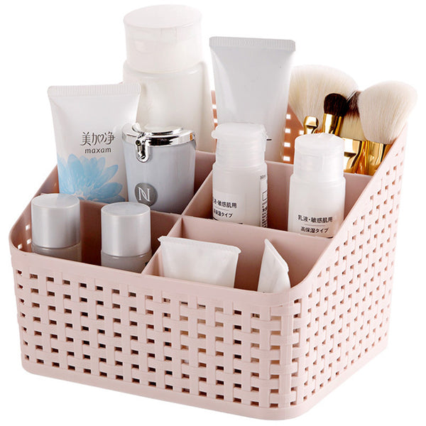 Organizador de Cosméticos en Ratán Natural