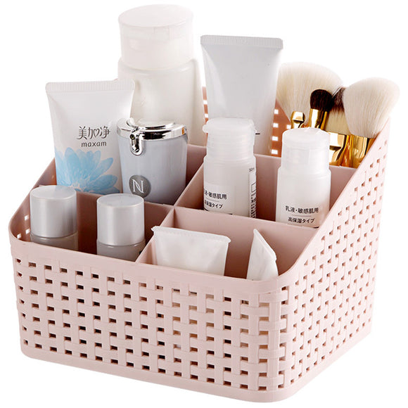 Organizador de Cosméticos en Ratán Natural