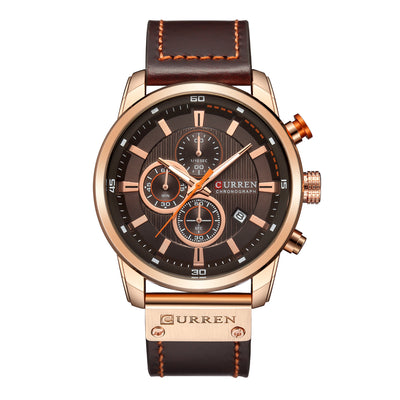 Reloj Deportivo Militar Cronógrafo Impermeable Cuero Premium Lujo - Image 7