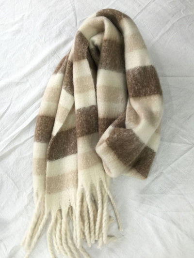 Bufanda de Cashmere a Cuadros con Rayas Coloridas para Otoño - Image 37