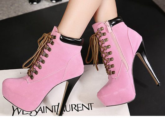 Botas Martin de Tacón Stiletto con Tiras Cruzadas - Image 17