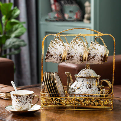 Juego de Taza y Plato de Cerámica Lujo para Café y Té - Image 10