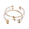 Women's Vintage Cuff Arrow Knotted Bracelet Dorado