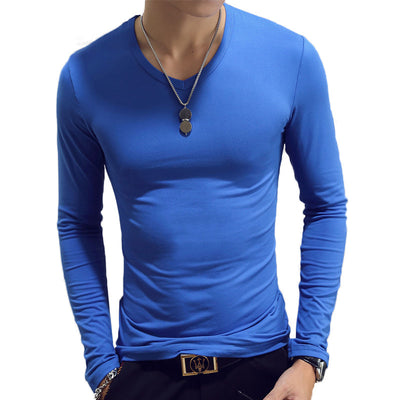 Suéter Cuello Redondo Ajustado Liso para Hombre - Image 5