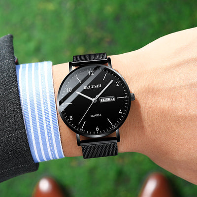 Reloj Cuarzo Hombre Casual Ejecutivo Resistente al Agua con Esfera Luminosa - Image 3