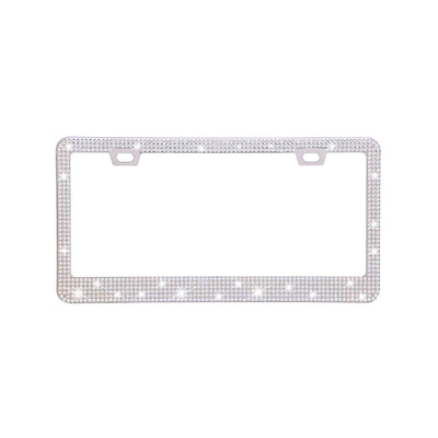 Marco Cromado para Placa de Licencia con Cristales Brillantes - Diseño Acrílico Premium - Image 5