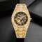 Reloj Mecánico Hip Hop Automático con Diamantes y Diseño Calado