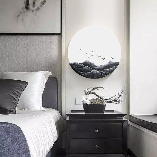 Lámpara de Pared LED Zen Estilo Asiático para Sala y Dormitorio - Image 4