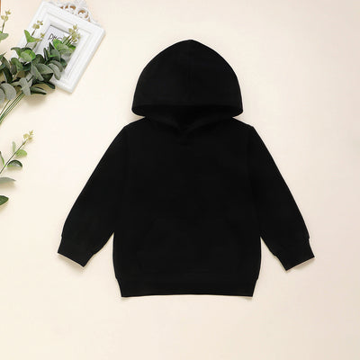 Sudadera Hoodie Negra con Letras para Niños y Niñas - Image 4