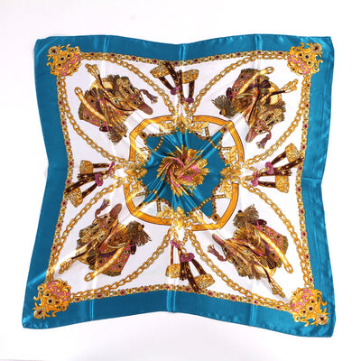 Pañuelo Floral de Seda Artificial 90cm - Primavera y Otoño - Image 13