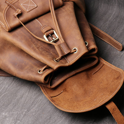 Mochila de Cuero Crazy Horse para Mujer - Image 14