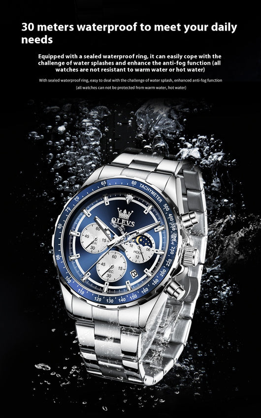 Reloj Deportivo Multifunción para Hombre con Banda de Acero Inoxidable - Image 11