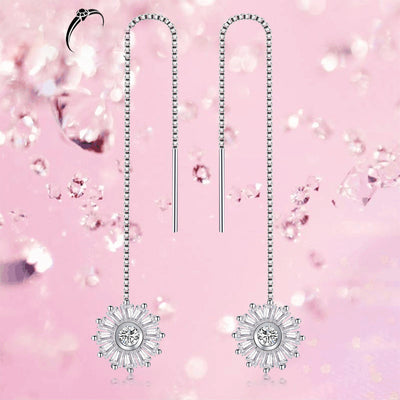 Aretes de Cristal Navideño con Borla - Diseño Copo de Nieve Elegante para Mujer - Image 13