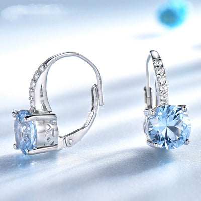 Aretes de Plata Esterlina con Topacio Ahumado y Diamantes - Image 11