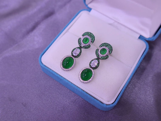 Aretes Vintage Florales con Esmeralda Simulada Versátiles - Image 14
