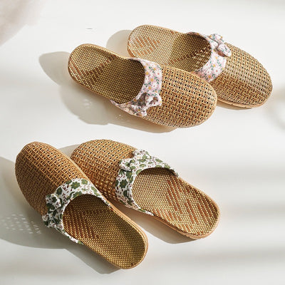 Pantuflas de Lino y Pasto para Mujer - Antideslizantes para Casa - Image 9