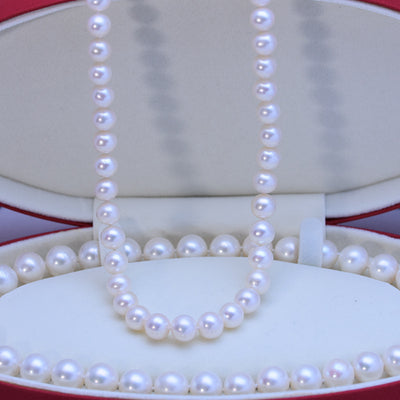 Collar de Perlas de Agua Dulce con Cuentas Brillantes para Mujer - Image 8