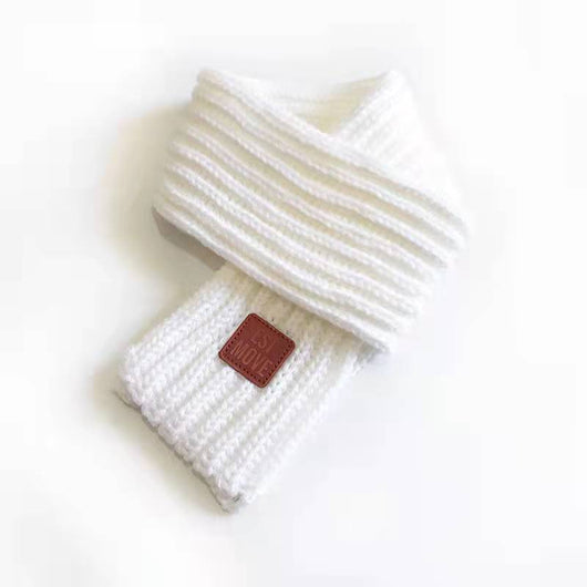 Bufanda Infantil Tejida de Invierno en Colores Sólidos - Image 11