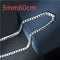 S925 Sterling Silver Plated Simple Trendy Men's Curb Necklace Domineering Cuban Clavicle Chain 3mm60cm 925 Silver Plated