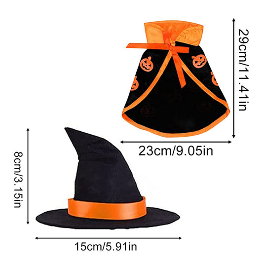 Conjunto de Capa y Sombrero Halloween para Mascotas - Disfraz Adorable para Perros y Gatos - Image 2