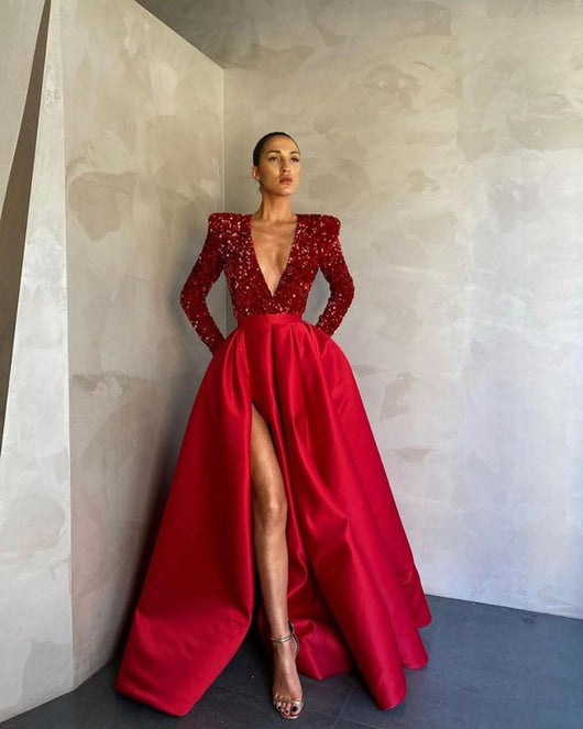 Vestido de Noche Largo con Lentejuelas y Cola - Diseño Elegante para Eventos - Image 9