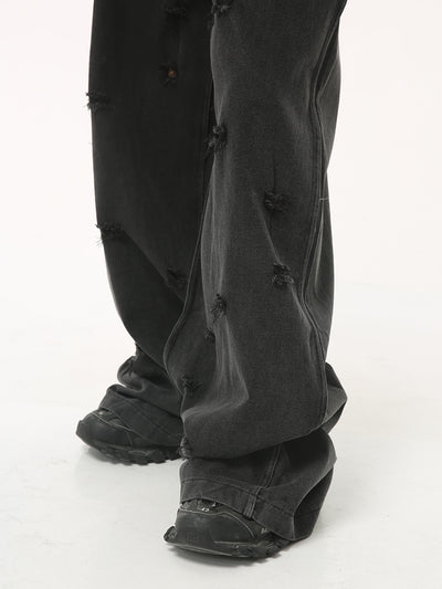 Pantalones Vaqueros Rotos Ancho Estilo Otoño para Hombre - Image 12