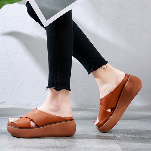 Sandalias Plataforma Mujer Talla Grande - Cuña Cómoda Punta Abierta - Image 5